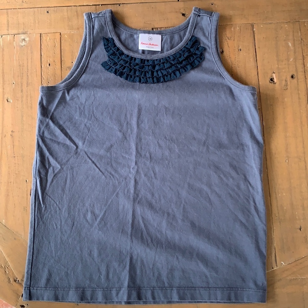 Hanna andersson ruffle front tank top